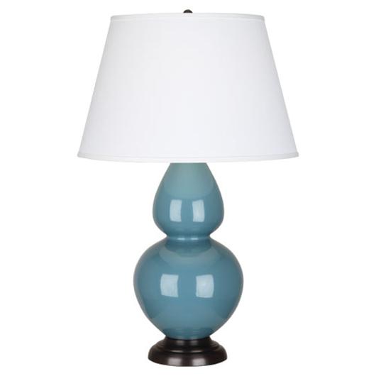 Steel Blue Double Gourd Table Lamp by Robert Abbey