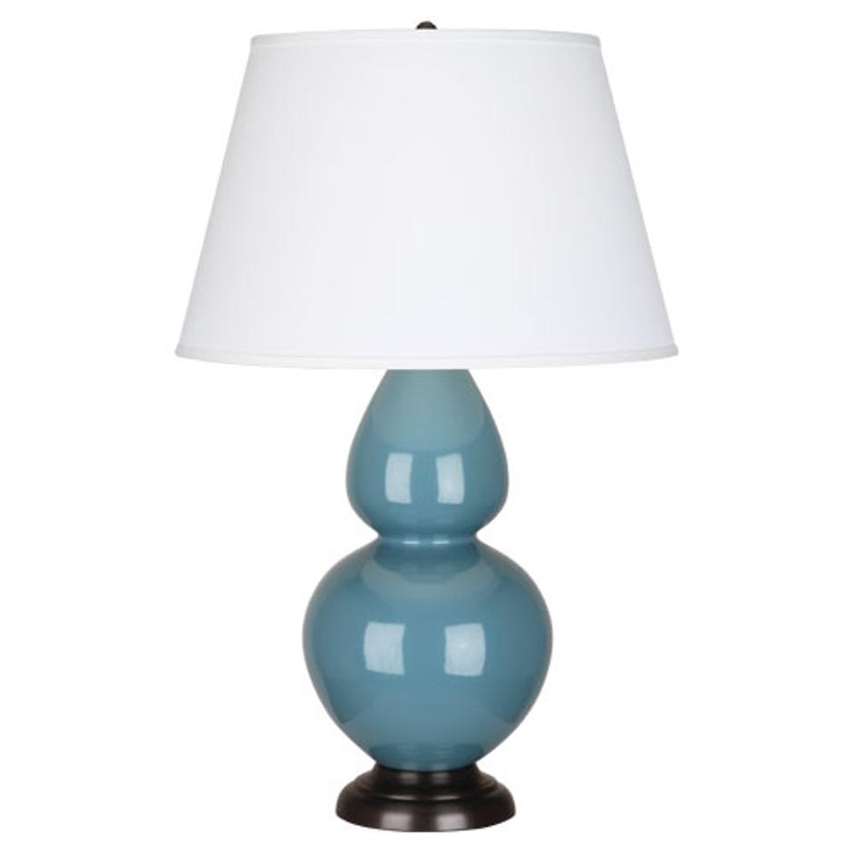 Steel Blue Double Gourd Table Lamp by Robert Abbey