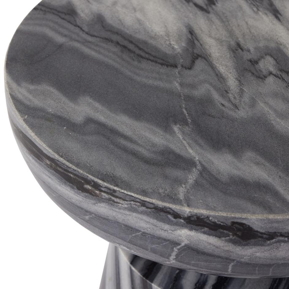 Rowe End Table In Ebony Marble by FOUR HANDS