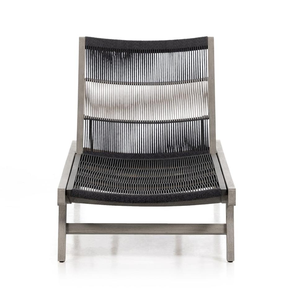 Julian Outdoor Chaise Lounge In Grey by FOUR HANDS