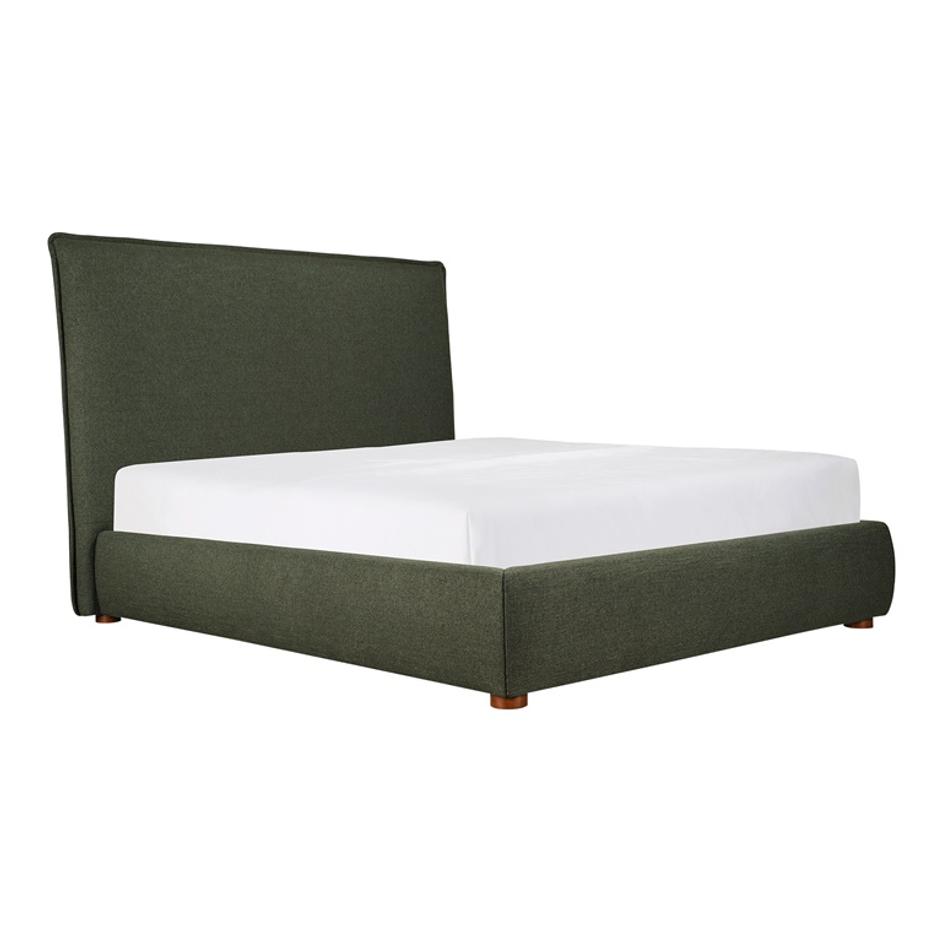 LUZON KING BED TALL HEADBOARD DEEP FOREST by Moes Home