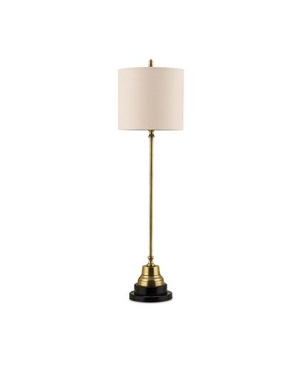 Messenger Brass Table Lamp In Vintage Brass & Black by Currey & Company
