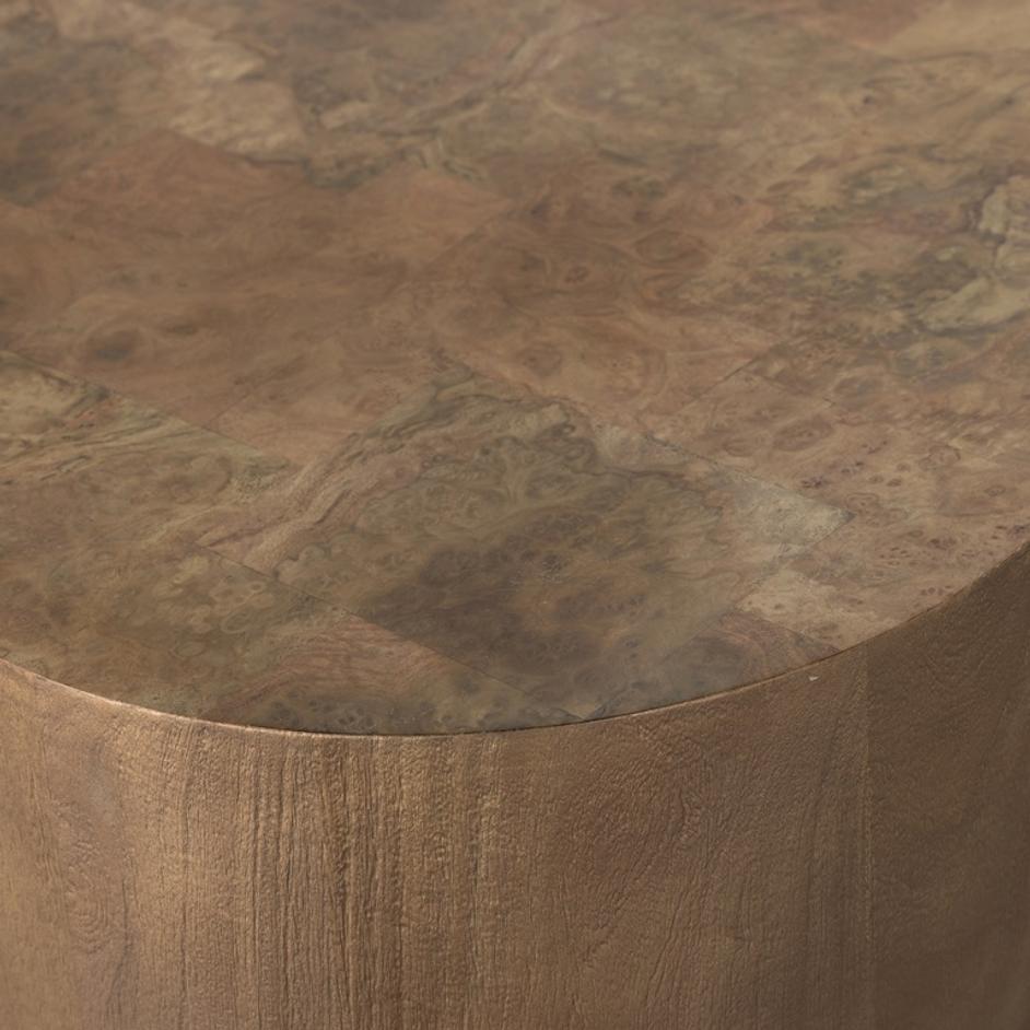 Blanco Coffee Table In Warm Umber Burl by FOUR HANDS