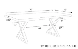 Brooks Dining Table by Urbia Imports