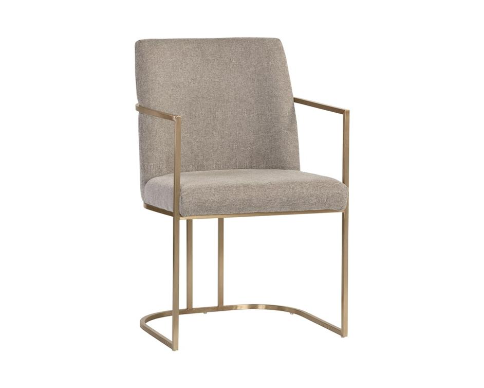 Rayla Dining Armchair - Belfast Oyster Shell by Sunpan