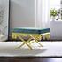 Bendel Velvet Performance Velvet Bench In Sea Blue by Modway Furniture
