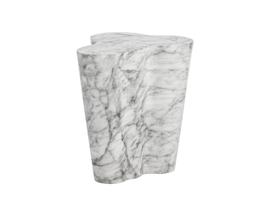 Ava End Table - Large - Marble Look by Sunpan
