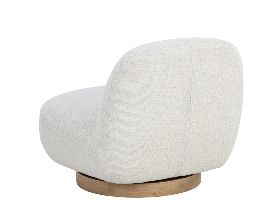 FRANZE SWIVEL LOUNGE CHAIR - MERINO PEARL by Sunpan