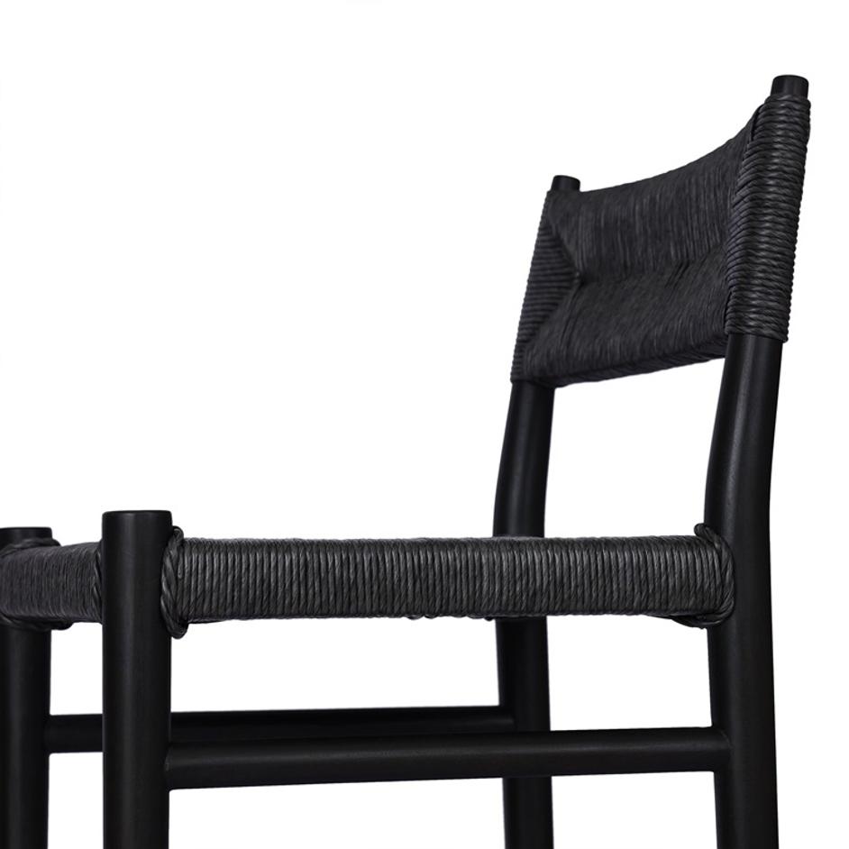 Lomas Bar + Counter Outdoor Stool - Vintage Coal by Four Hands