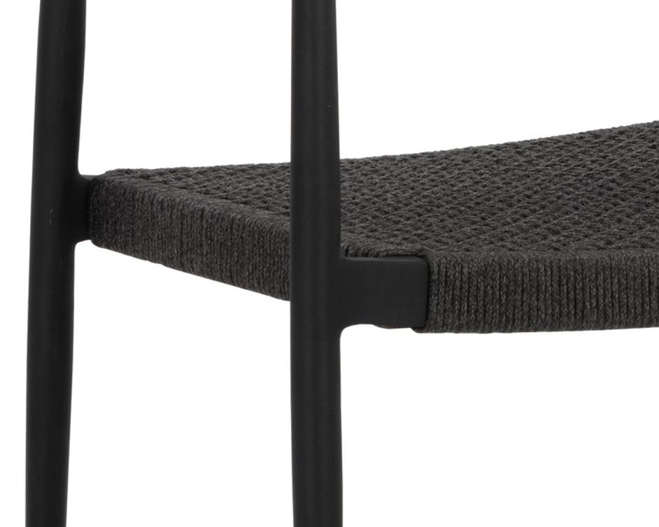 NAVA STACKABLE DINING ARMCHAIR - BLACK by Sunpan