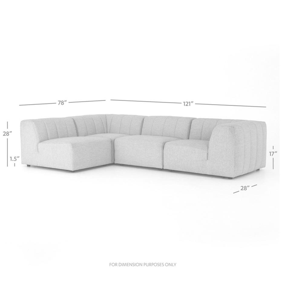 Gwen Outdoor 4-Piece Sectional by Four Hands
