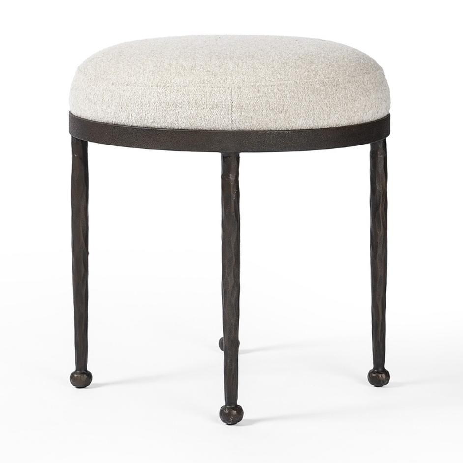 Corinne Accent Stool - Crete Pebble by Four Hands