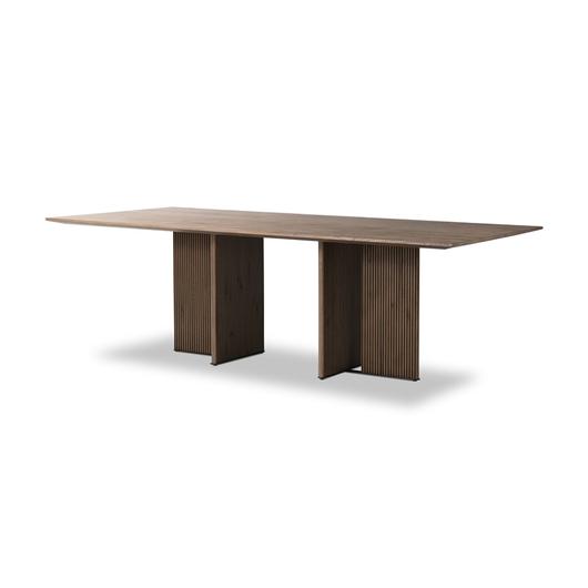 Leo Dining Table in Rustic Grey Veneer by FOUR HANDS