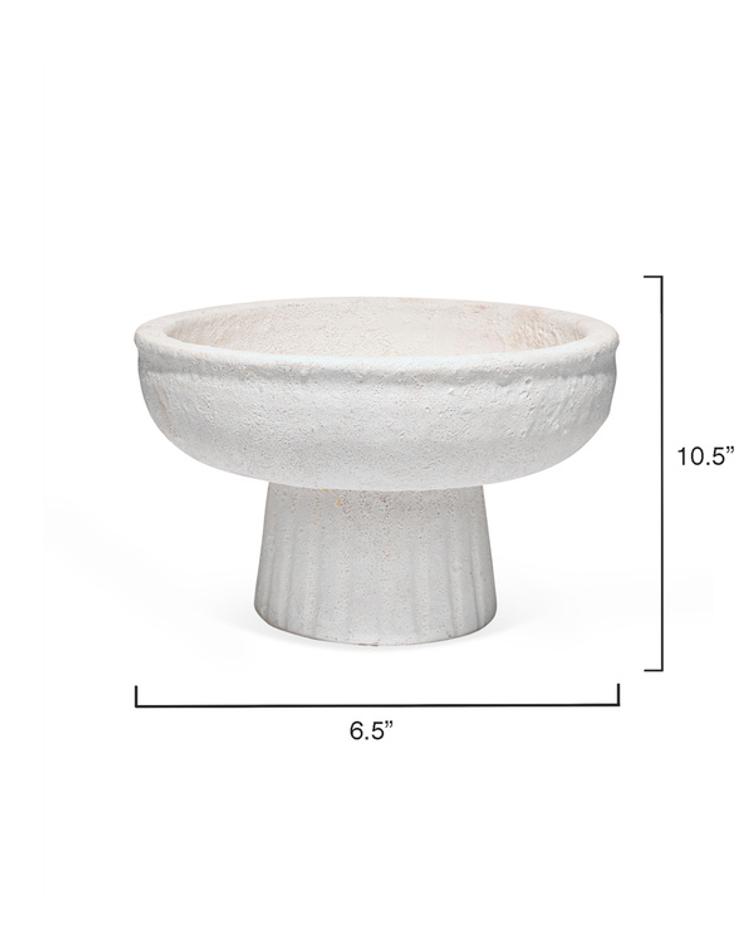 Aegean Ceramic Pedestal Decorative Bowl, Small by Jamie Young