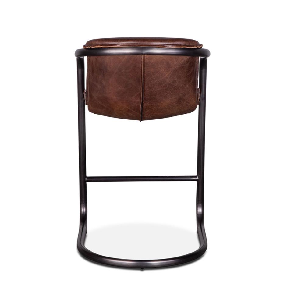 Portofino Leather Counter Chair Geisha Brown by Home Trends & Design