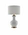 Lilou White Table Lamp In White & Antique Brass by Currey & Company