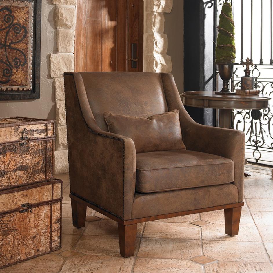 Clay Leather Armchair by Uttermost