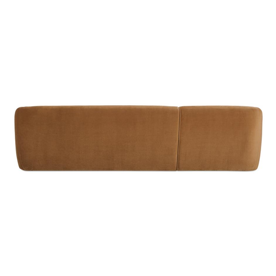 Faye Left Sectional Tan Faux Mohair by Moes Home