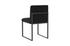 Frozen Dining Chair, Black Velvet Fabric, Matte Black Metal Frame by PHILLIPS COLLECTION