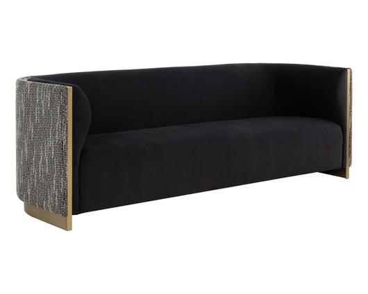 LARRON SOFA - ABBINGTON BLACK / HOBBES NIGHT by Sunpan