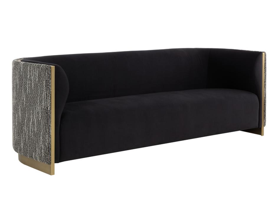 LARRON SOFA - ABBINGTON BLACK / HOBBES NIGHT by Sunpan