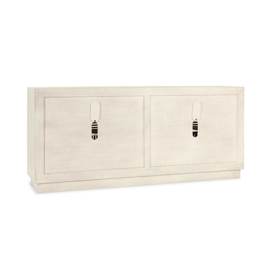 Lila Mango Wood 4Dr Buffet White by Classic Home