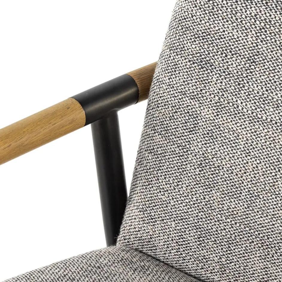 Rowen Dining Chair In Thames Raven by FOUR HANDS