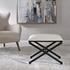 Andrews White Small Bench by Uttermost