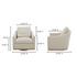 Linden Swivel Chair Soft Beige by Moes Home