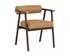 SOVA DINING ARMCHAIR - ANTIQUE BROWN - SAHARA CAMEL LEATHER by Sunpan