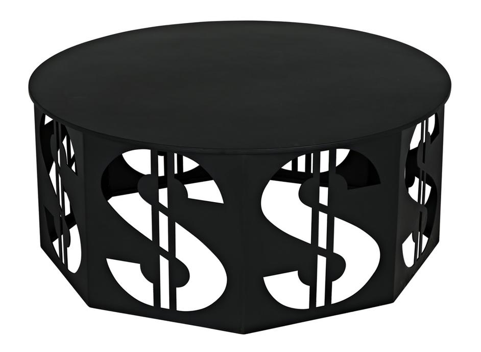 Dollar Coffee Table, Black Steel by Noir Furniture
