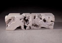 Freeform Bench Resin Roman Stone by PHILLIPS COLLECTION