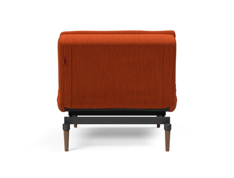 DUBLEXO CHAIR in ELEGANCE PAPRIKA FABRIC WITH Dark Wood LEGS 506 by INNOVATION USA