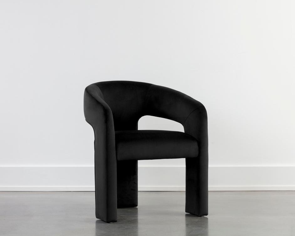 ISIDORE DINING ARMCHAIR - ABBINGTON BLACK by Sunpan