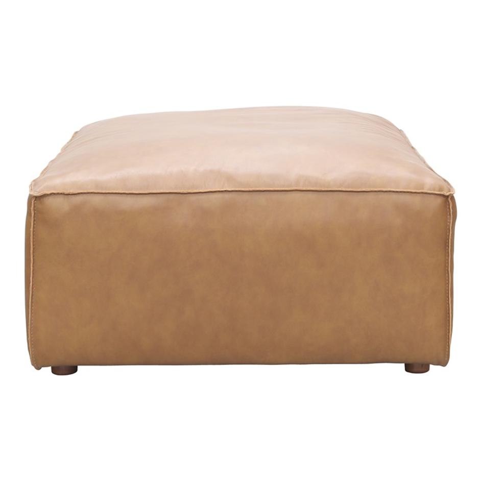 FORM OTTOMAN SONORAN TAN LEATHER by Moes Home