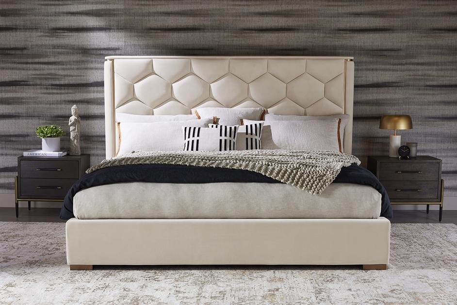 ALISHA BED - QUEEN - MEG TAUPE by Sunpan