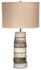 Stacked Horn Table Lamp with Elephant Drum Shade by Jamie Young