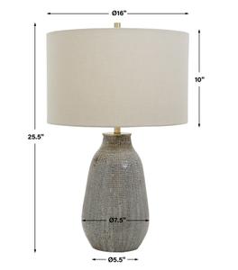 Monacan Gray Textured Table Lamp by Uttermost