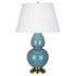 Steel Blue Double Gourd Table Lamp by Robert Abbey