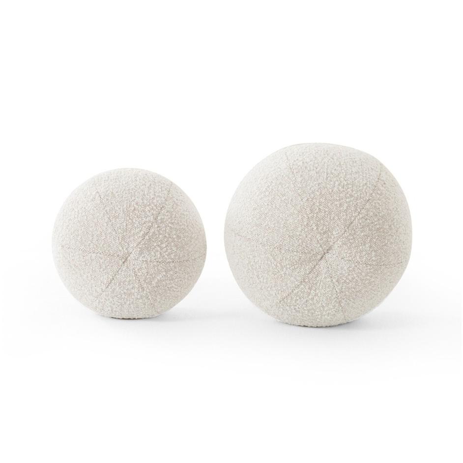 Balle Pillow, Set Of 2 In Knoll Natural And Set of 2 And 12.5" diam, 10" diam by Four Hands