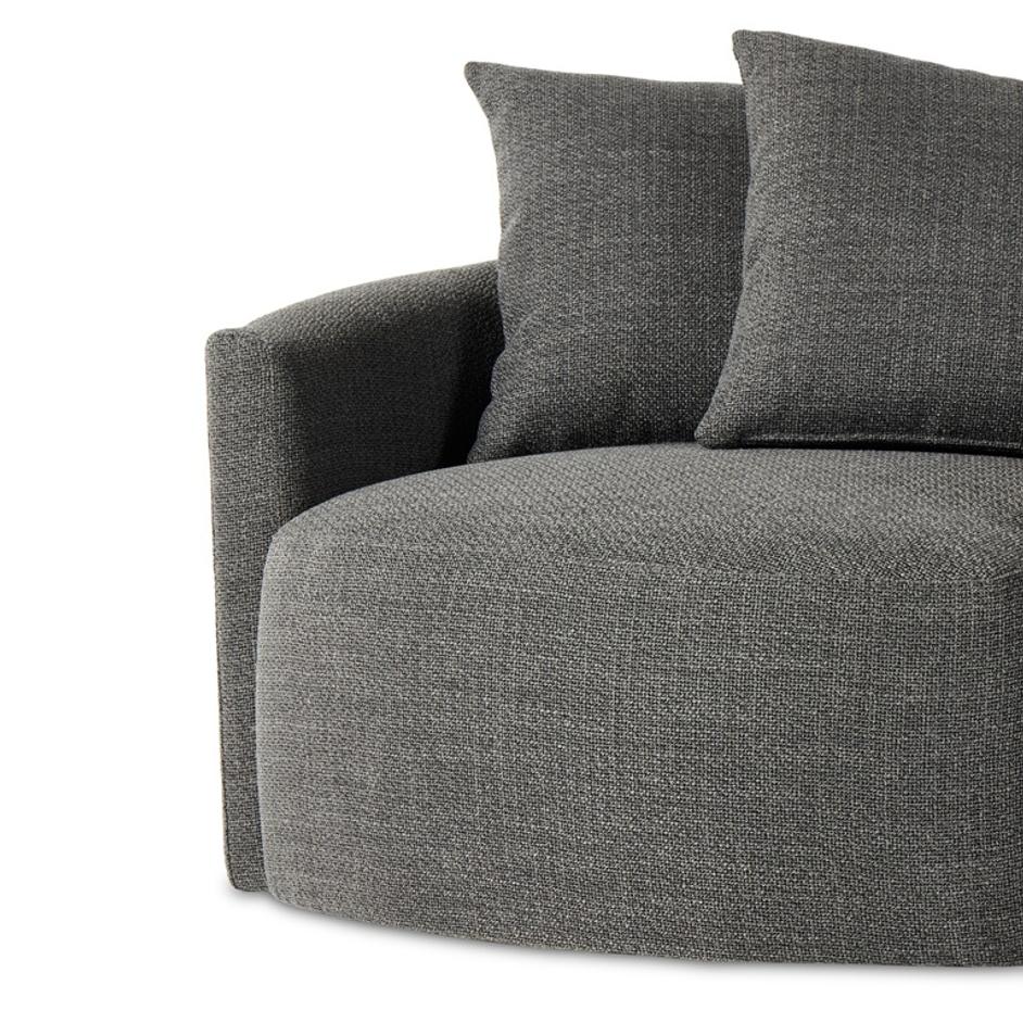 Chloe Swivel Chair In Gibson Smoke by FOUR HANDS