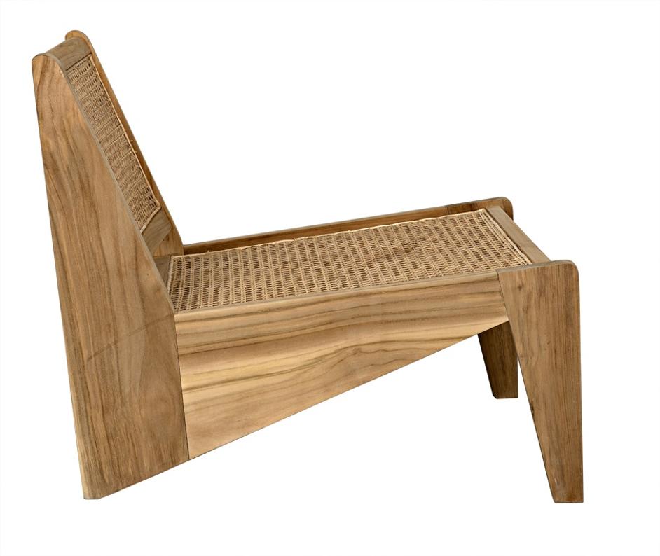 Udine Chair With Caning, Teak by Noir Furniture