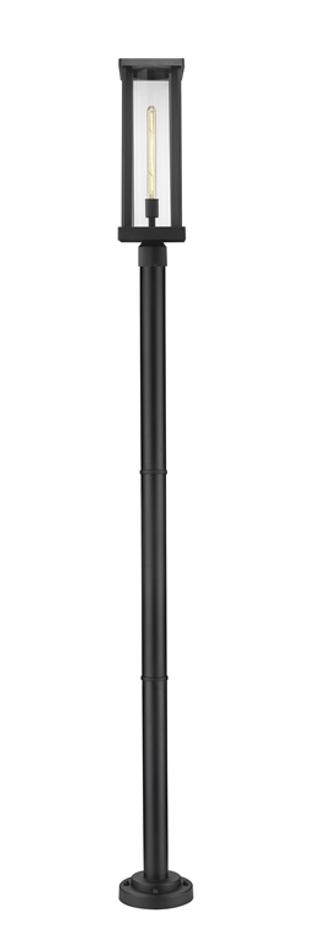 Glenwood 1 Light Outdoor Post Mounted Fixture in Black Finish by Z-Lite