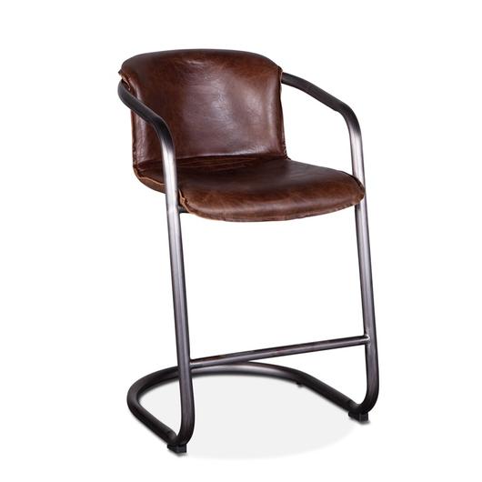 Portofino Leather Counter Chair Geisha Brown by Home Trends & Design