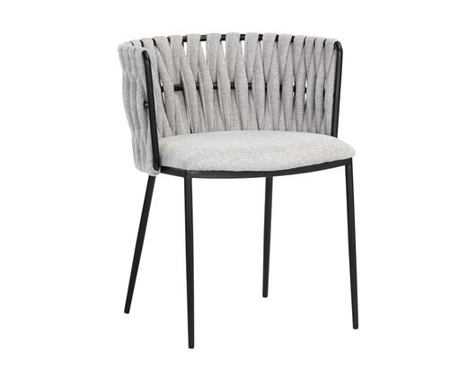 Sarai Dining Armchair - Belfast Heather Grey by Sunpan