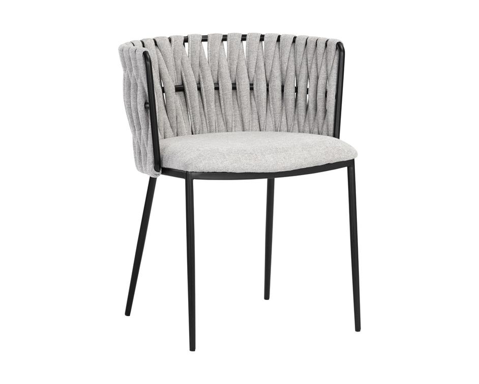 Sarai Dining Armchair - Belfast Heather Grey by Sunpan