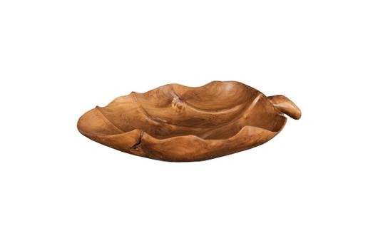 Leaf Bowl, Teak Wood Natural by Phillips Collection