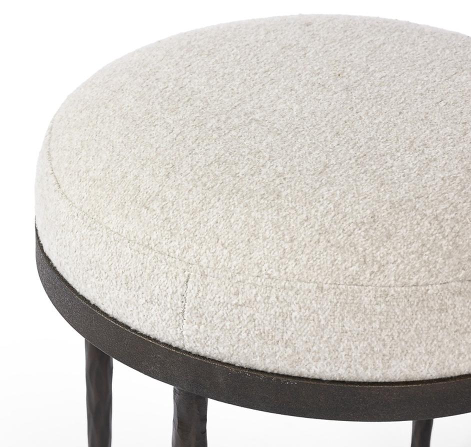 Corinne Accent Stool - Crete Pebble by Four Hands