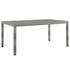Harman 68" Outdoor Patio Wicker Rattan Dining Table In Gray by Modway Furniture