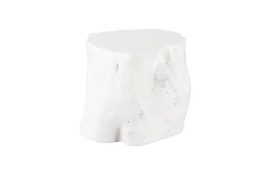 Log Stool, Gel Coat White, Large by PHILLIPS COLLECTION